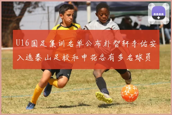 U16国足集训名单公布朴智轩李佑安入选泰山足校和申花各有多名球员参与